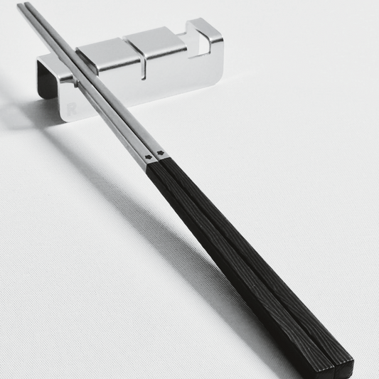 Stainless Steel Chopsticks + Flatware Rests — Complete Dining Bundle